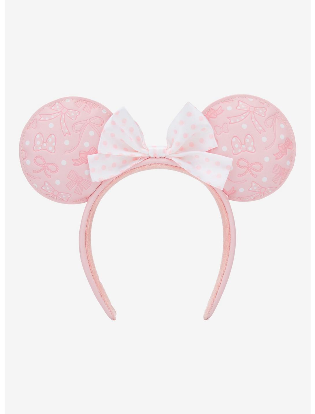 Serre-tête Loungefly Minnie rose à pois – vue de face