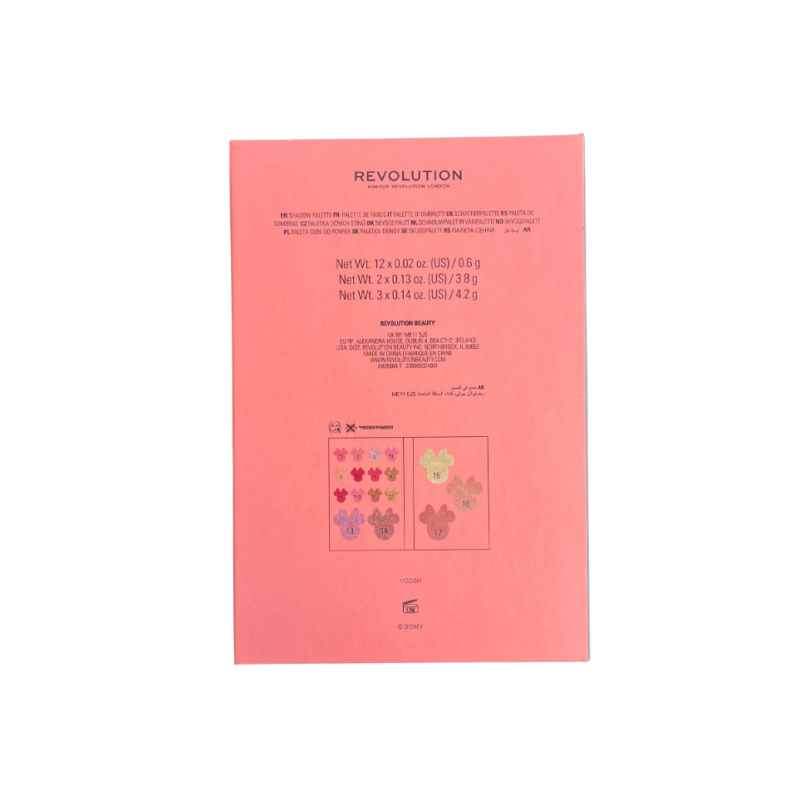 Palette de fards Minnie Mouse Makeup Revolution – dos