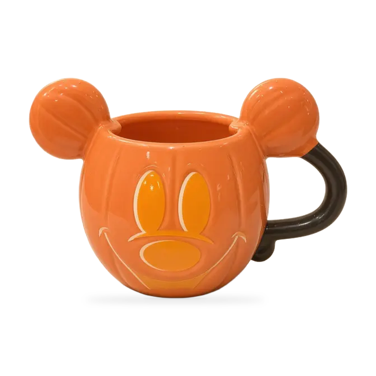 Mug 3D Mickey Citrouille Halloween – Disneyland Paris — vue studio sur fond blanc