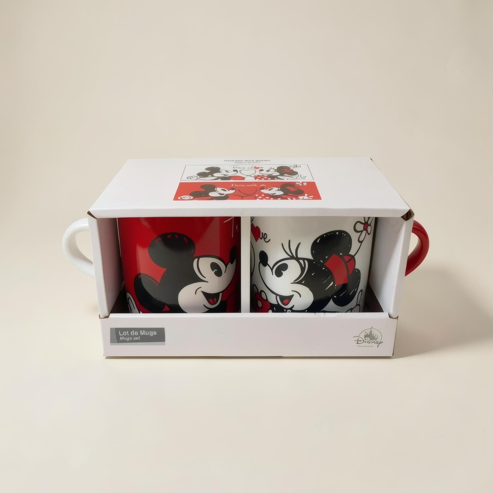 Coffret de deux mugs True Love Mickey et Minnie en studio – Disneyland Paris