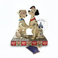 Once Upon Magic Disney 101 Dalmatians collectible figurine featuring Pongo and Perdita on a decorative heart base