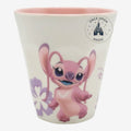 Once Upon Magic pink Angel character cup with purple flowers, made of durable plastic for kids.