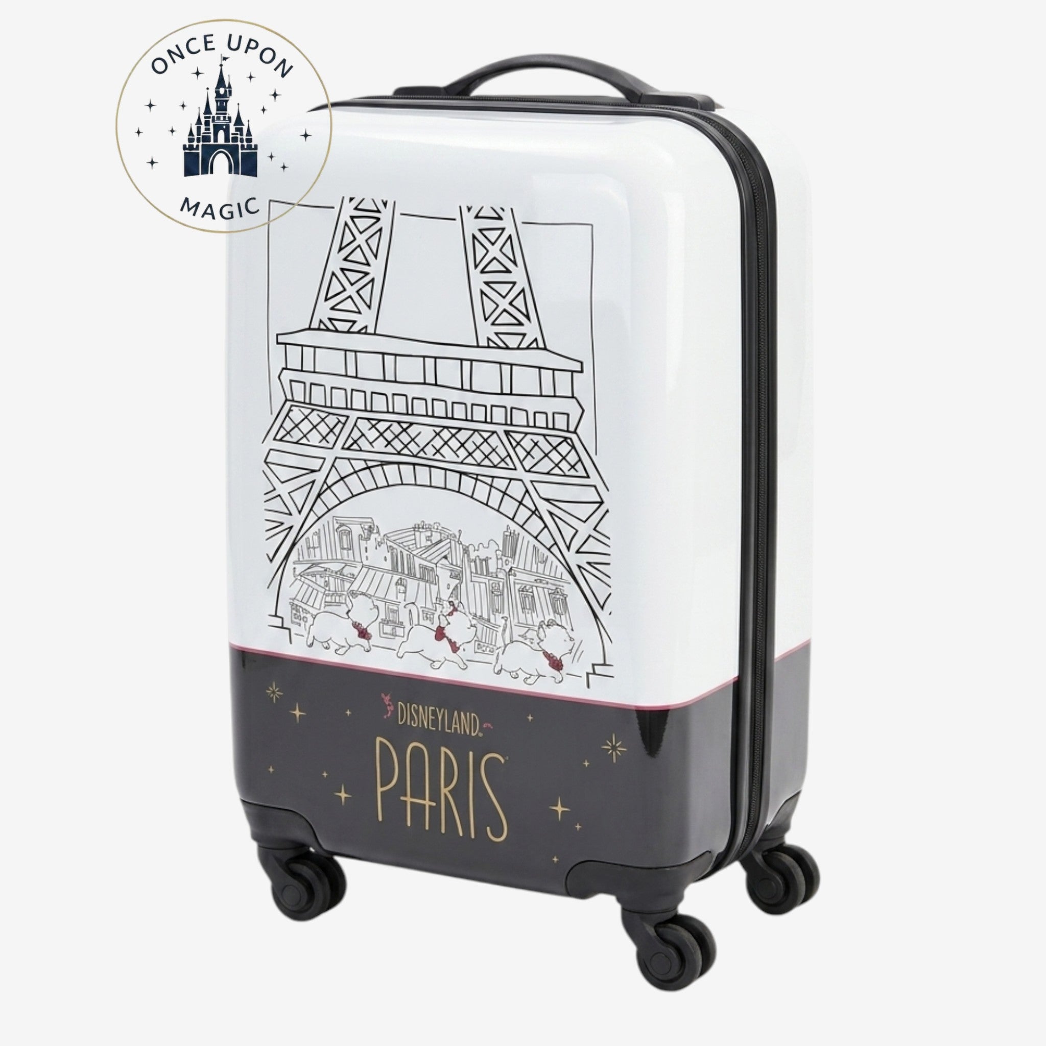 Valise cabine Disney Les Aristochats avec personnages et inscription Disneyland Paris