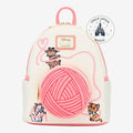 Once Upon Magic Loungefly Disney The Aristocats kittens and pink yarn mini backpack with embroidered details.