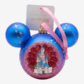 Once Upon Magic Arribas Mickey Mouse castle ornament with blue and pink gradient, pink stars, and a miniature castle inside.