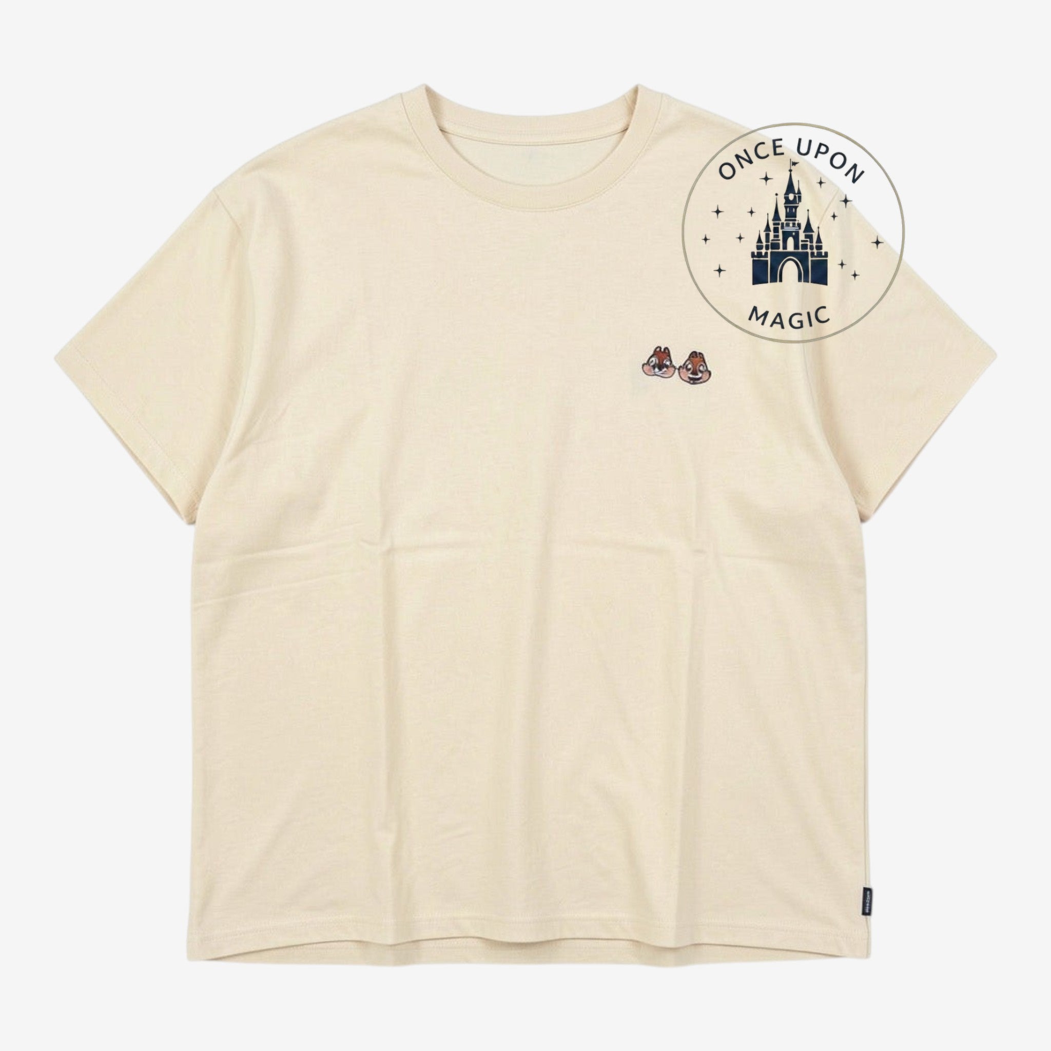 T-shirt beige brodé Tic et Tac