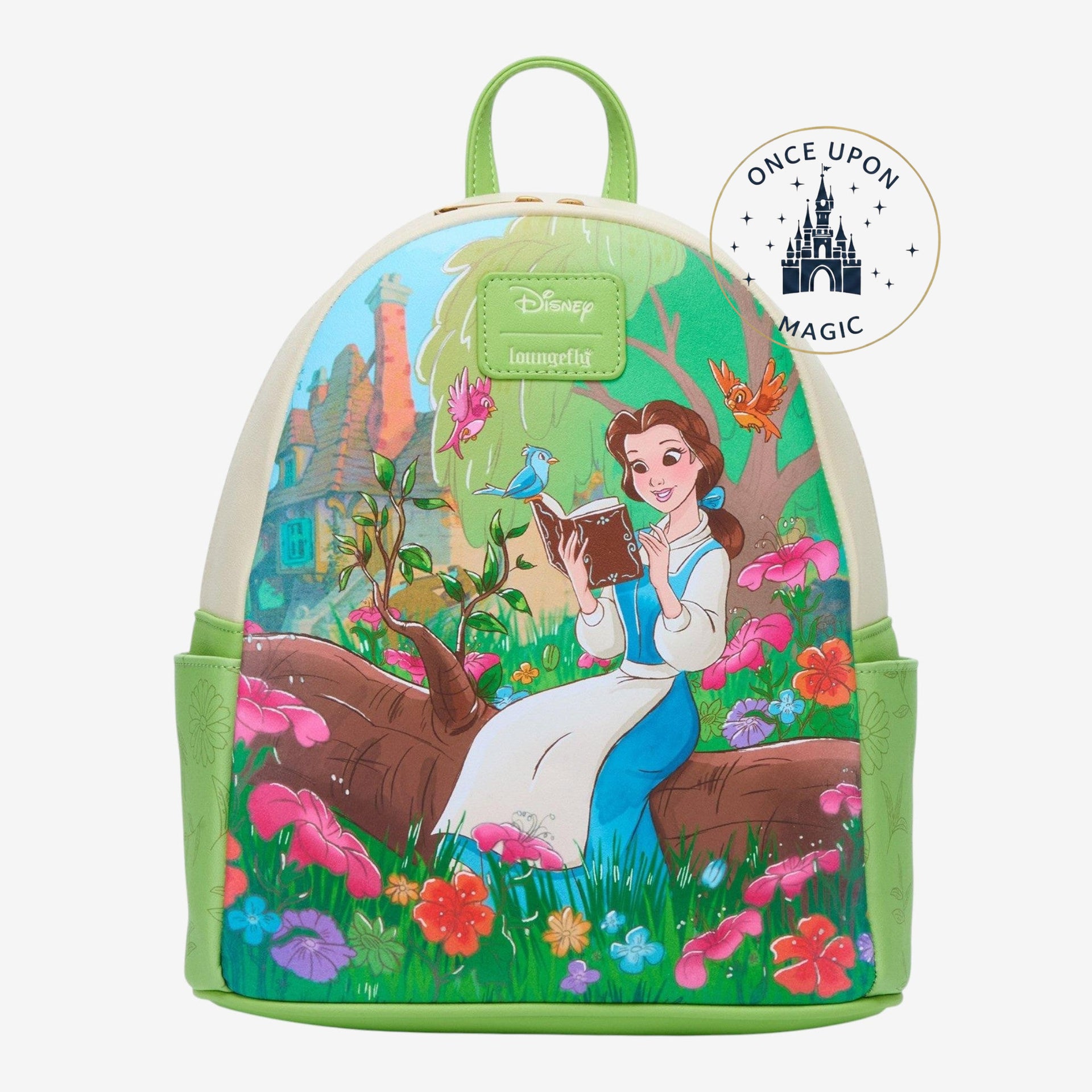 Loungefly Mini Backpack Beauty and the Beast Belle Reading in Forest