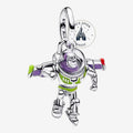 Once Upon Magic silver Buzz Lightyear charm with purple and green accents, inspired by Toy Story and Disneyland Paris.