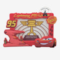 Cadre photo magnétique Once Upon Magic Cars avec Lightning McQueen, numéro 95 et décor Route 66 pour frigo.