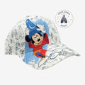 Once Upon Magic baseball cap featuring a Sorcerer's Apprentice sketch print on a white six-panel cotton hat