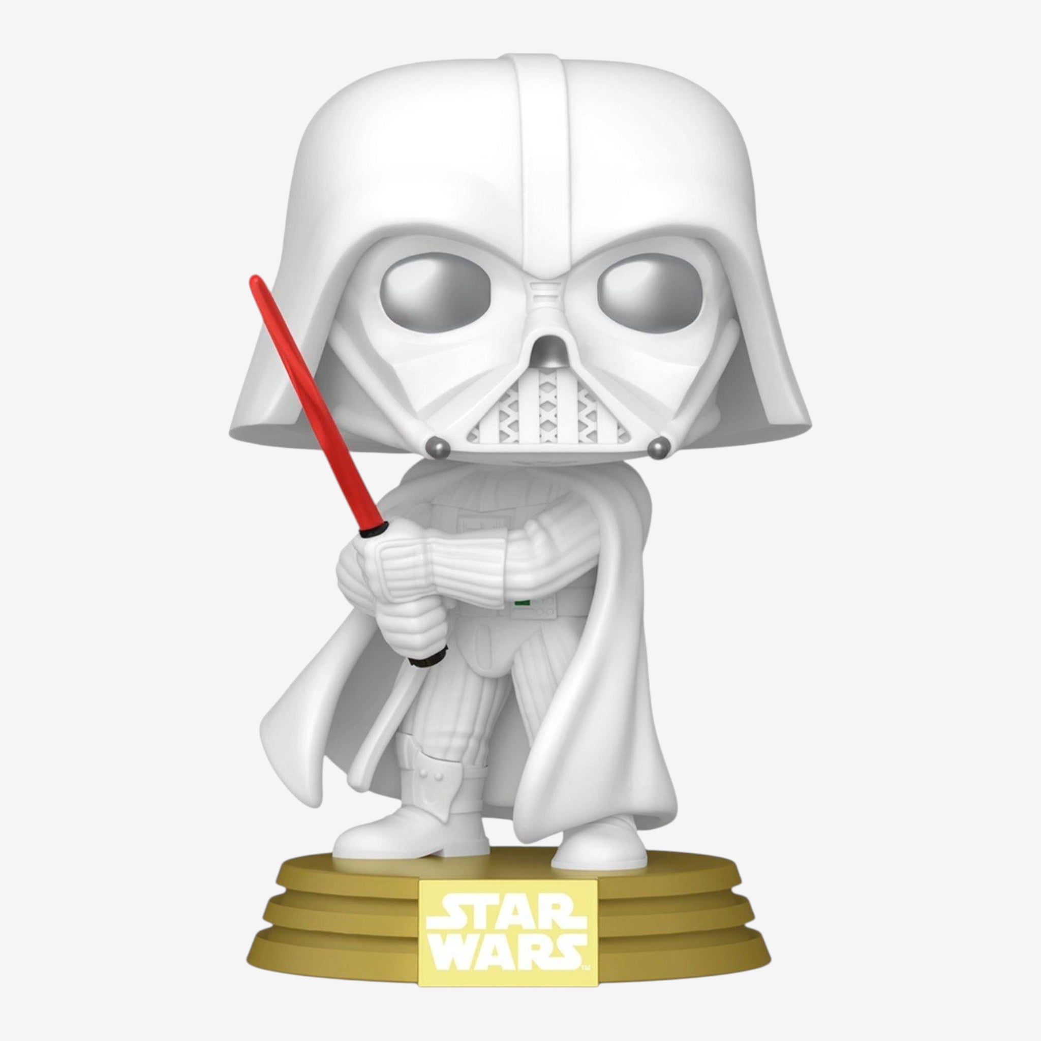 Once Upon Magic Star Wars Legends Darth Vader Infinities white armor Funko Pop! figure with red lightsaber.