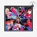 Once Upon Magic Disney Adventure World autograph book featuring Elsa, Lightning McQueen, and Marvel characters.