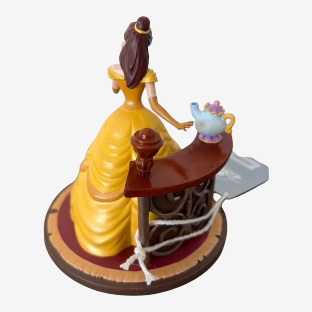 Once Upon Magic Disney Princess Belle figurine in yellow ballgown with teapot and Chip. Collectible.
