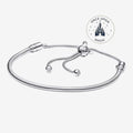 Once Upon Magic silver adjustable bracelet with Mickey Mouse charm and cubic zirconia ends, inspired by Disneyland Paris.