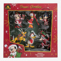 Once Upon Magic set of 6 Disney Christmas ornaments featuring Mickey, Minnie, Donald, Daisy, Pluto, and Goofy figures.