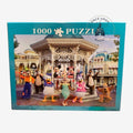 Once Upon Magic 1000-piece Disney puzzle featuring Mickey and friends in front of a Disneyland Paris gazebo