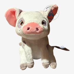 Peluche Pua Vaiana blanche avec taches violettes et groin rose
