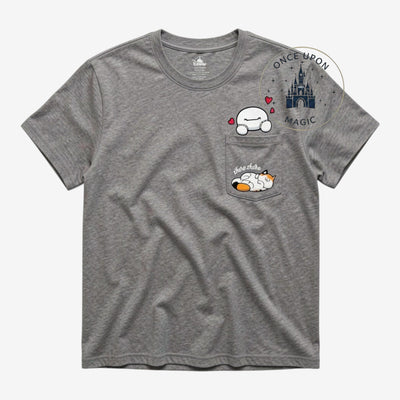 T-Shirt Tasche Baymax & Katze Grau meliert Torii Tor Big Hero 6 Disney – Disneyland Paris