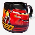 Once Upon Magic Disney Pixar Cars Flash McQueen mug featuring number 95 and speed graphics on a black background