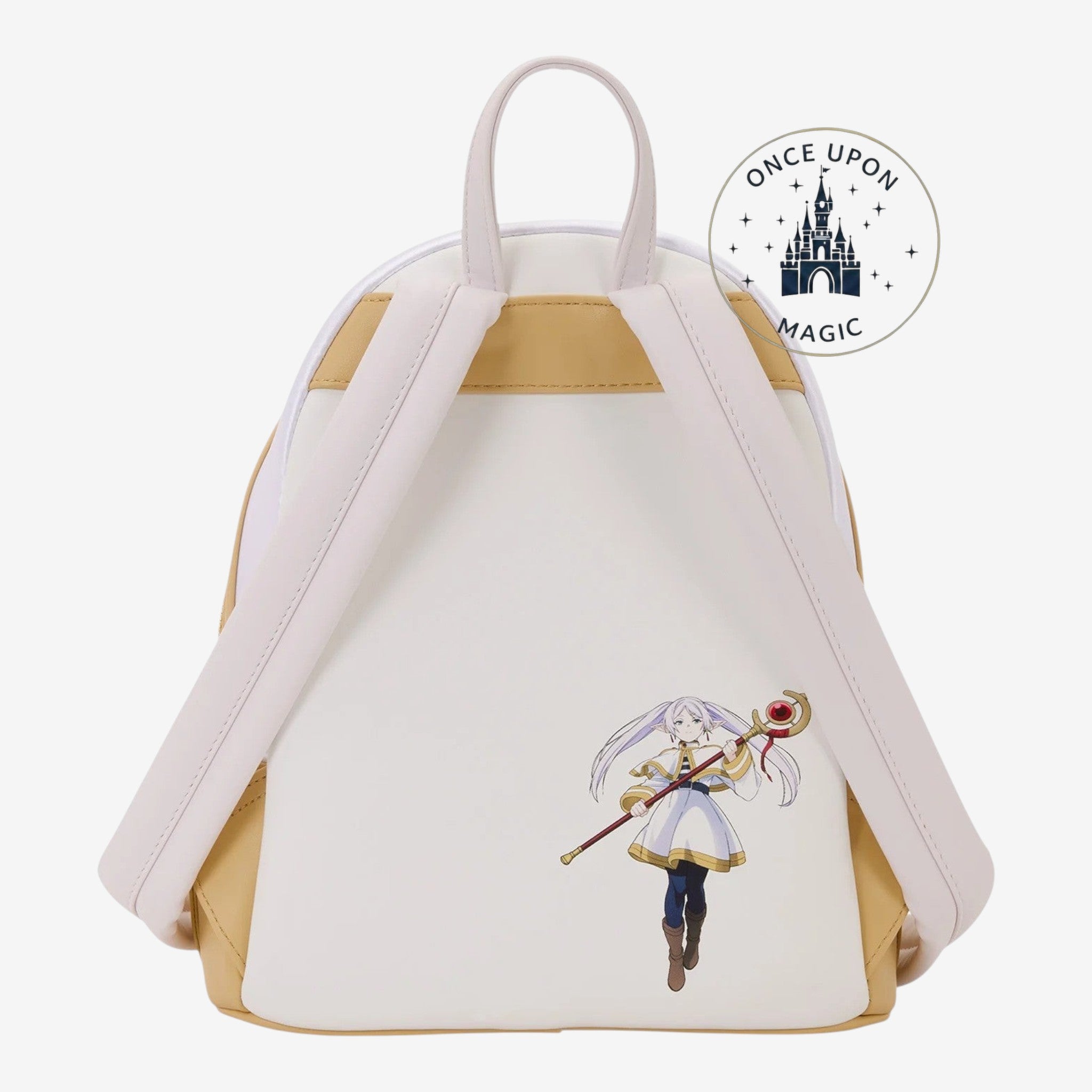 Loungefly Frieren Beyond Journey's End Frieren White & Gold Outfit Mini Backpack