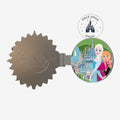 Once Upon Magic limited edition Disney Adventure World pin featuring Elsa and Anna in the World of Frozen.