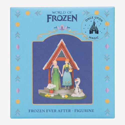 Once Upon Magic Frozen Ever After figurine box featuring Anna, Elsa, and Olaf from Disneyland Paris World of Frozen