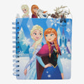 Once Upon Magic Frozen spiral notebook featuring Elsa and Anna with character bookmarks of Elsa, Anna, Olaf and Sven.