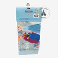 Once Upon Magic World of Frozen cotton tea towel set featuring Anna and Elsa illustrations in blue and purple tones.