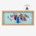 Once Upon Magic Frozen wooden domino box featuring Elsa, Anna, Olaf, Kristoff, and Sven in Arendelle
