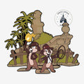 Once Upon Magic Disneyland Paris Indiana Jones et le Temple du Péril pin featuring Chip and Dale with a torch and whip