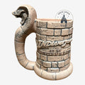 Once Upon Magic Indiana Jones Temple of Doom Serpent Mug with cobra handle and brick texture.
