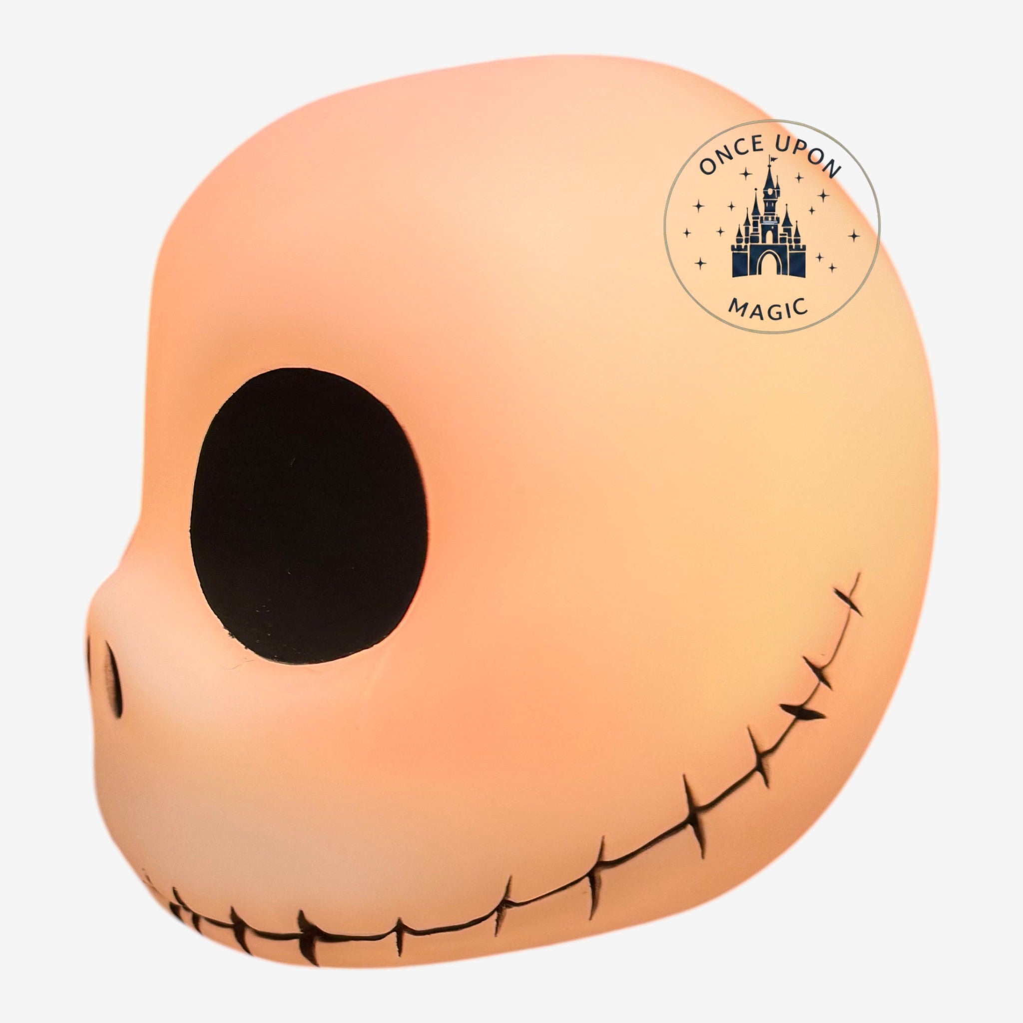 Once Upon Magic Jack Skellington mood light with a soft white glow and iconic stitched smile design