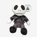 Once Upon Magic Jack Skellington shoulder plush in black and white striped suit with iconic bat bow tie