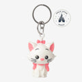 Once Upon Magic Marie cat keychain from The Aristocats, white with pink bow and scarf, chibi style.