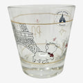 Once Upon Magic Disneyland Paris Marie kitten glass with Eiffel Tower illustration and gold-tone rim detailing.