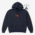 Sweat à capuche bleu marine Marvel brodé Wolverine et Deadpool