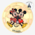 Vitrail décoratif Mickey et Minnie Disneyland Paris avec effet verre teinté et support inclus
