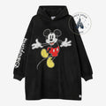 Once Upon Magic black oversized Mickey Mouse Disneyland hoodie with graphic print and sleeve logo