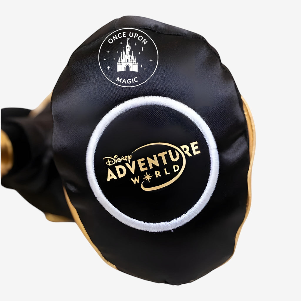 Peluche Mickey Mouse Disney Adventure World costume noir doré pour collection Disney