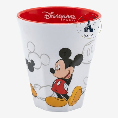 Gobelet blanc Mickey Mouse avec intérieur rouge – Disneyland Paris