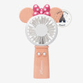 Ventilateur portable Minnie Mouse rose pêche avec oreilles et nœud à pois – Disneyland Paris