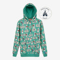 Once Upon Magic mint green hoodie featuring an all-over print of Finding Nemo seagulls saying MINE in speech bubbles.