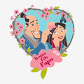 Once Upon Magic Mulan and father limited edition Father's Day pin with cherry blossoms and "Bonne Fête Papa" text.