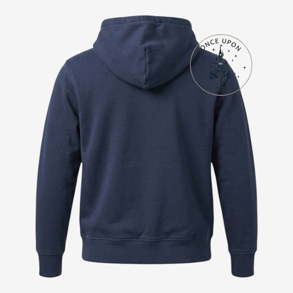 Once Upon Magic navy blue hoodie with embroidered Toy Story Aliens on the front.