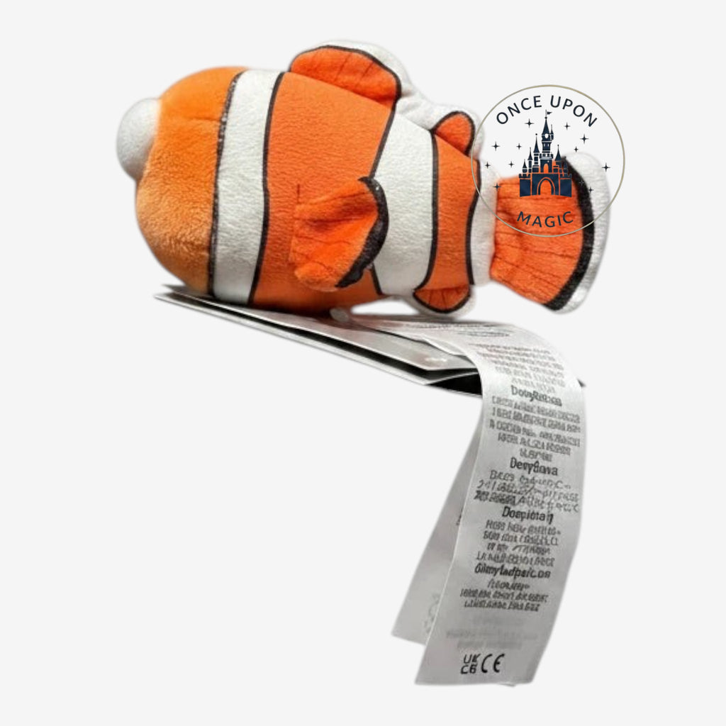 Once Upon Magic Disney Pixar Nemo shoulder plush featuring the iconic orange and white clownfish design.