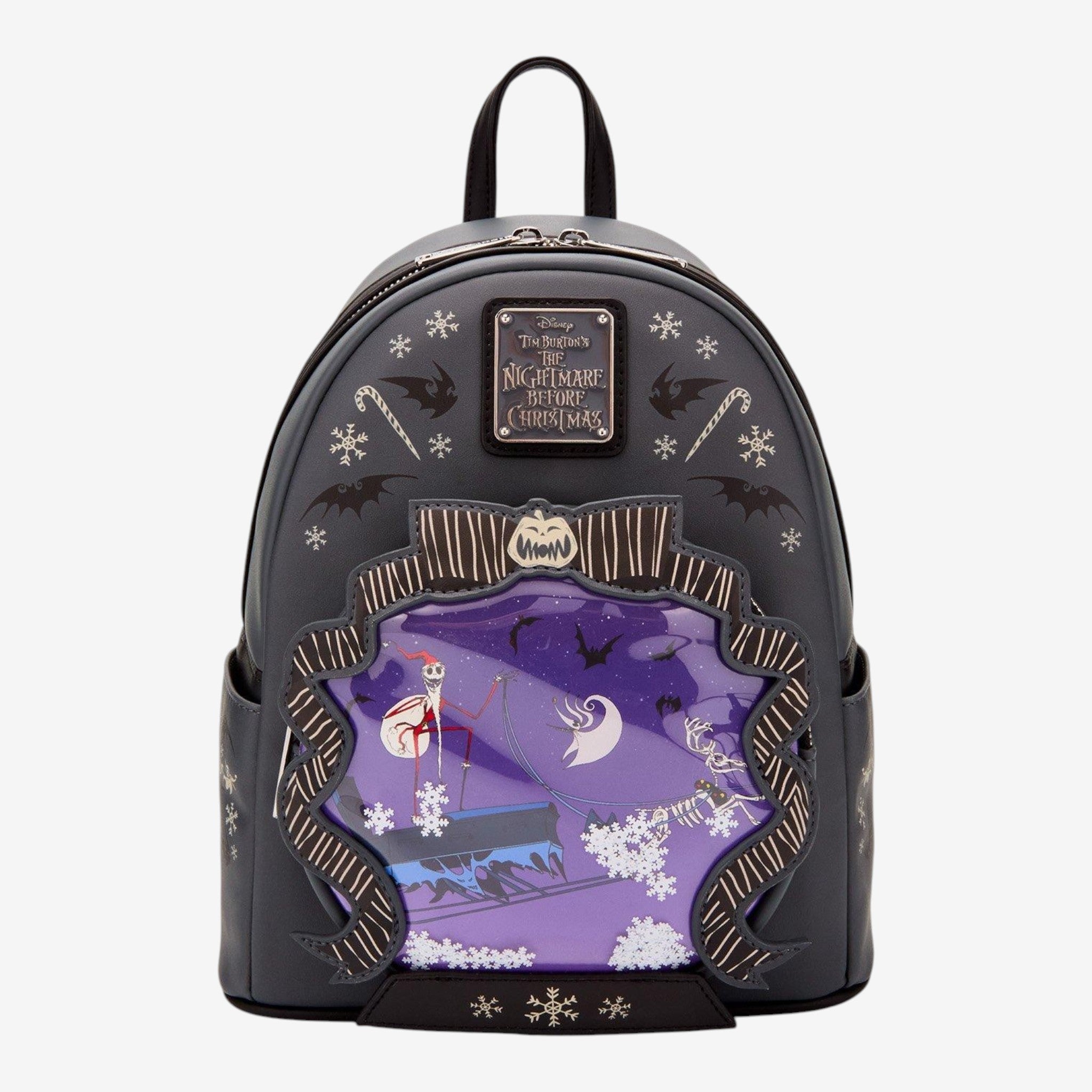 disney christmas loungefly mini backpack - Victorian Mickey and Minnie Mouse youll find padded debossing of various holiday symbols Disney Parks 2021 Christmas Holiday