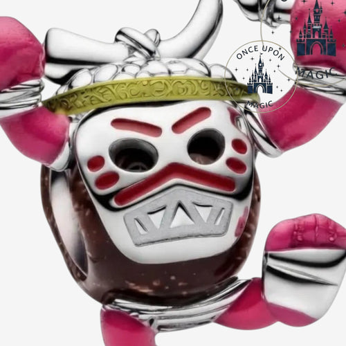 Once Upon Magic Pandora x Disney Kakamora charm made of natural coconut fiber with pink accents and silver details.
