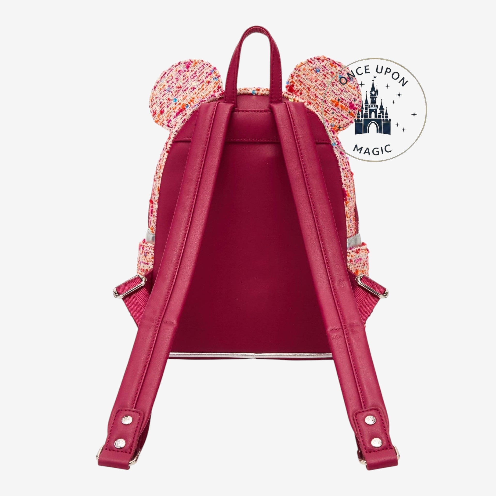disney minnie mickey mouse ears bow mini backpack bag & and adjustable back straps Gold Mickey Disney Ear Holder