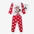 Pyjama enfant Once Upon Magic rouge et blanc à pois avec Minnie Mouse, manches longues.