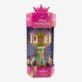 Once Upon Magic Rapunzel Tower Playset with Rapunzel, Flynn Rider, Pascal, and Maximus figures. Includes tower, horse, and accessories. For ages 3+.